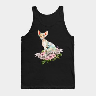 Crazy Sphynx Lady Tank Top